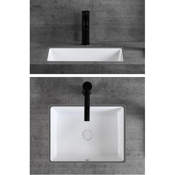 Твердая поверхность керамическая под встречным тазом мытья для кухни