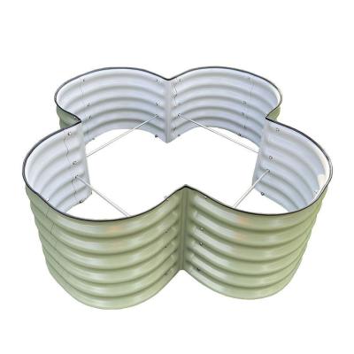 4.5*4.5*1.4 Ft Large Galvanised Raised Beds Galvanized Planter Box Outside Mount