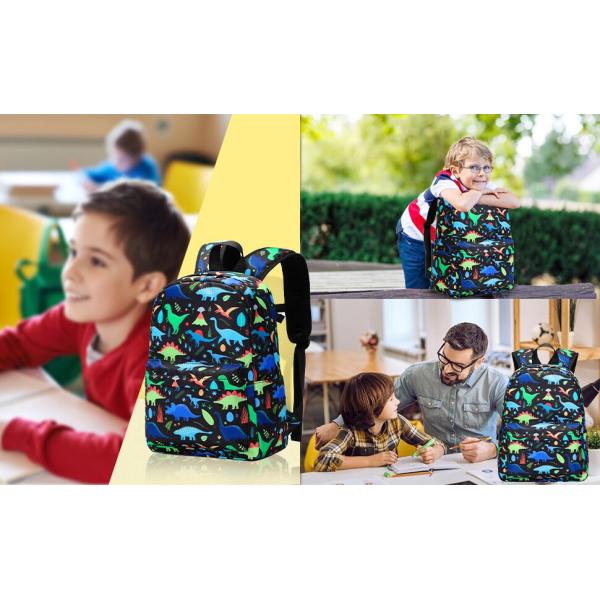 Boys School Backpack Dinosaur Backpack With Lunch Box Pencil Case Three Piece Backpack Set