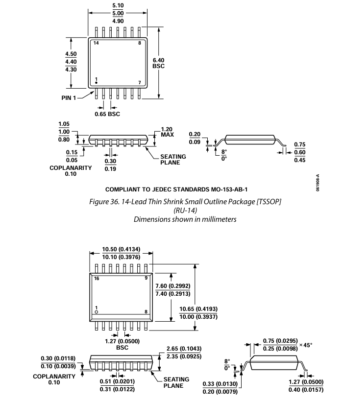 AD7376ARUZ10-R7 128-tap digipot 10k ohm SPI ±30% tolerance low tempco nonvolatile memory TSSOP-16 for trim and adjust
