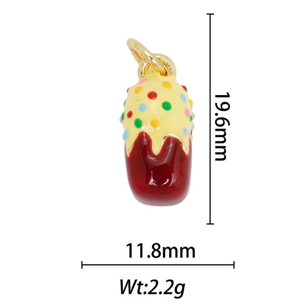 Waterproof Colorful Fruit Necklace Pendant Non Tarnish Stainless Steel Diy Fruit Jewelry Charms Charms for Jewelry Making