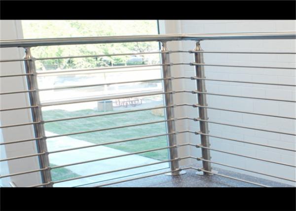 Exterior Upper Floor Stainless Steel Tube Railing , Stainless Steel Verandah Railings
