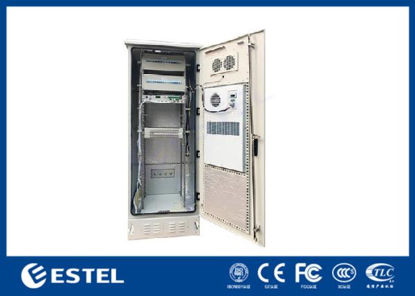 Cerco exterior de aço inoxidável 750x700x2000 das telecomunicações 38U da única parede com condicionador de ar da C.C.