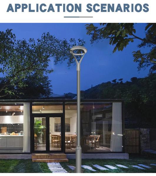 O jardim exterior polo do diodo emissor de luz da coluna ilumina Ip65 550x550x540MM 4.55KG