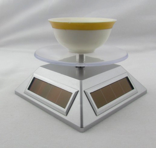 Automatically white / black ABS Solar Rotary display for displaying jewellery, watch, MP4