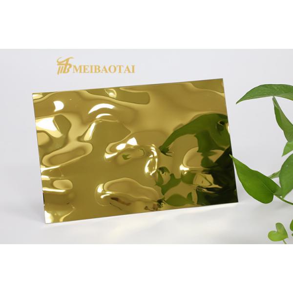 201 Stainless Steel Water Ripple Decorative Sheet 0.65mm Thickness 1219x2438mm for Wall and Ceiling