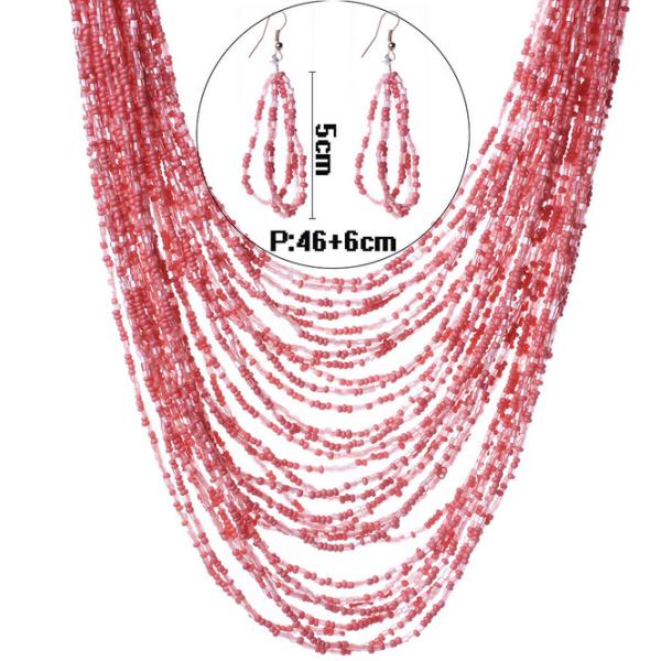 Bohemian aesthetic layering beads Necklace Set