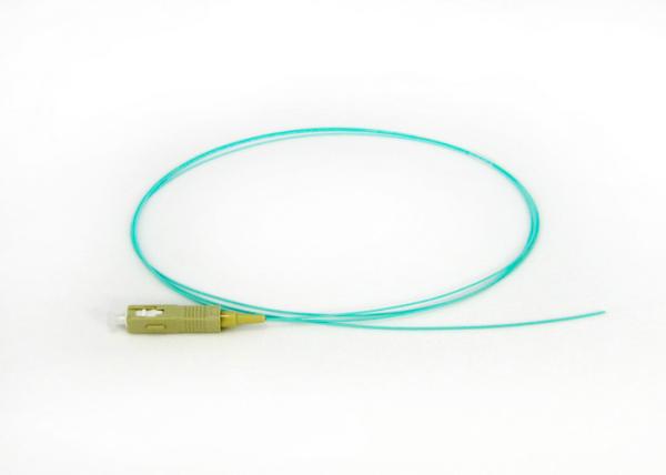 OM3 SC Loose Tube Fiber Optic Multimode Pigtail Aqua Jacket Corning Fiber