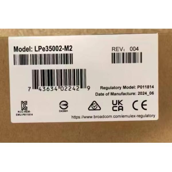 Broadcom LPE35002-M2 32G FC Dual Port Gen 7 Fibre Channel PCIe 4.0 X8 Host Bus Adapter