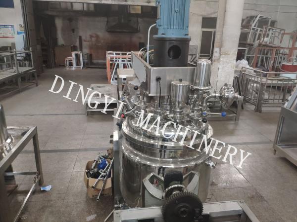 Shower Gel Vacuum Homogenizer Mixer With Stainless Oil Pre Mixing Tank