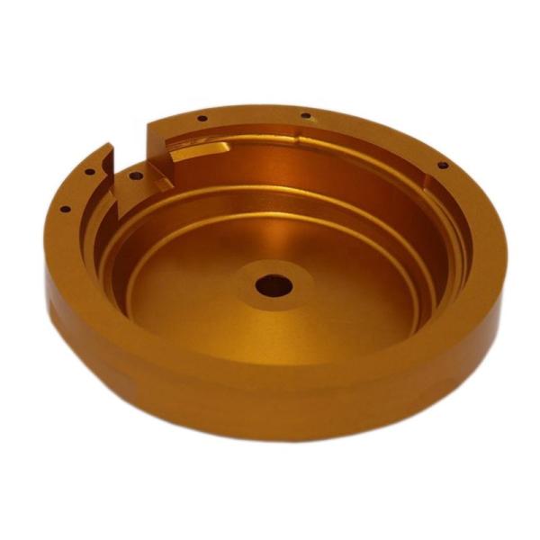 Темные желтые анодированные алюминиевые 6061 часть CNC поворачивая