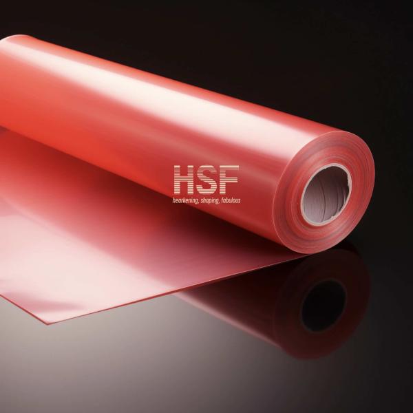 Rubrique de polyester à libération rouge translucide 50um