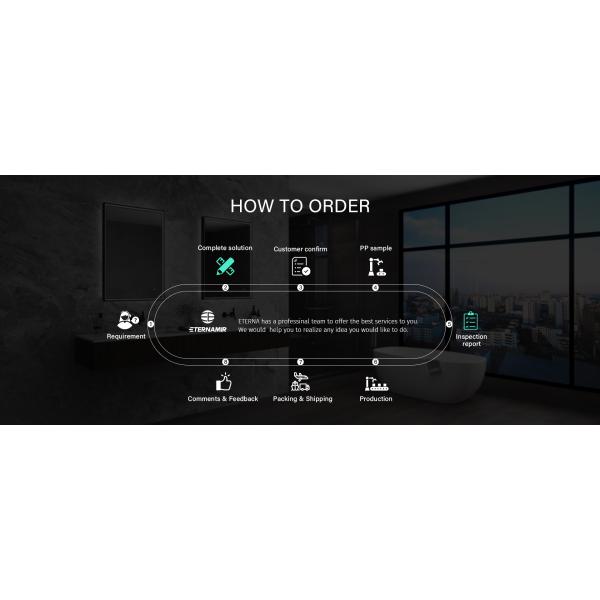 Сенсорный сенсор LED зеркало полной длины Легкое обслуживание спальня с фонарями