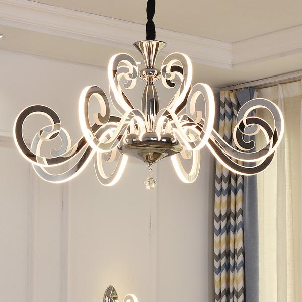 Modern Dimmable Acrylic chandeliers pendant lights with remote controller for indoor home  (WH-LC-02)