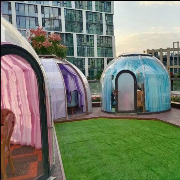 Solid Sheet Homes Prefab Outdoor Bubble Tent Restaurant Night Scene Transparent Camping Tent