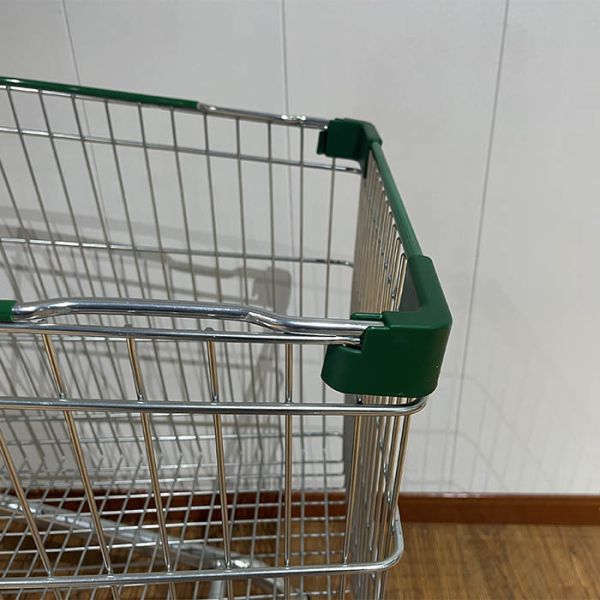 Hot Sale Supermarket Metal European Shopping Trolley with PU Wheels