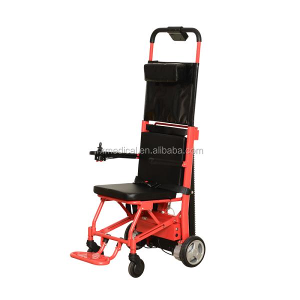 CE Aluminum Alloy Stretcher Electric Stair Climbing Wheelchair For Elderly Mobility