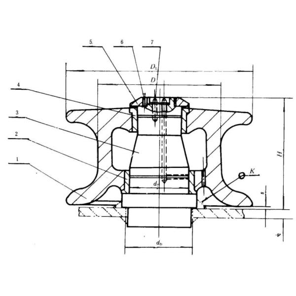 Корабль кнопки ролика отливки GB/T 10105 стальной морской причаливая оборудование