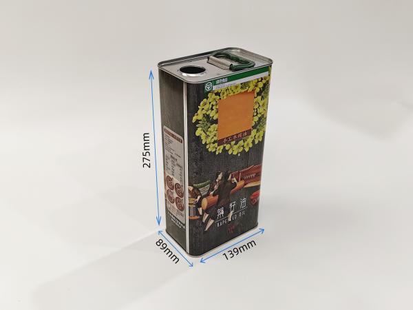 DADI 3 litros de aceite de alimentos 5 litros de aceite de oliva lata de estaño CMYK Impresión offset con diseño de logotipo