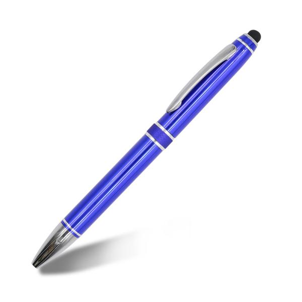 Touch Screen Metal Ballpoint Pen 1.0mm Bullet Tip Stationery 2 In 1 Stylus Pen