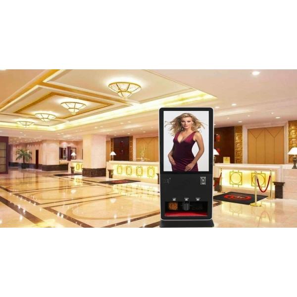 Shoe Polish Digital Signage Kiosk 43 Inch Free Standing With Phone Charger