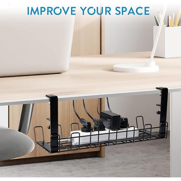 Функциональная палитра для управления кабелями с висячим столовым организатором 39*17*12,5 см Металлическая сетка