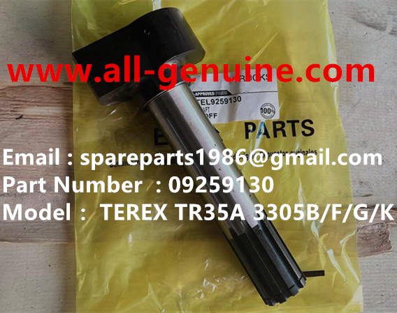 9259130 SHAFT TEREX RIGID DUMP TRUCK PTO YOKE 3303 3307 3304 TR35 TR50 TR60 TR100 MT4400 UNIT RIG ALLISON 