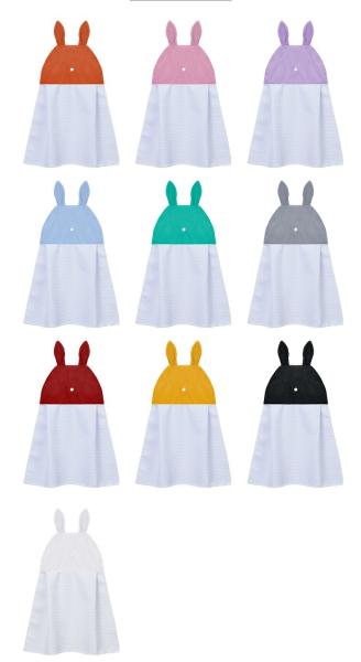 Creative Waffle Polyester Hand Towels For Sublimation With Rabbit Ear