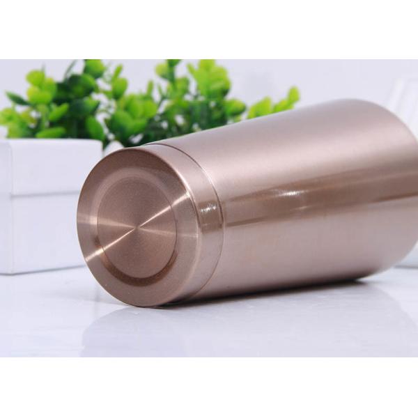 500ml 304 Stainless Steel Straw Cup , Creative Office Portable Straw Cups