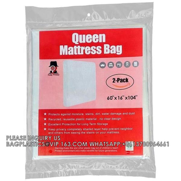 Queen Big Size Gusset Custom Polythene For Storage Plastic Furniture Matress King Size Mattress Bag For Quee