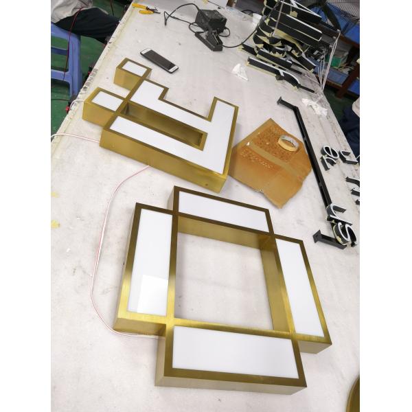 Stainless Steel 3D LED Acrylic Signage , Outdoor Lighted Letters For Buildings