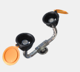 Estación de ducha y lavaojos de emergencia de acero inoxidable conforme a ANSI