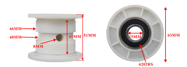 колесо руки качания нейлона аксессуаров деревообрабатывающей машины 63мм для пилы панели раздвижного стола