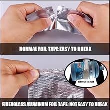 Aluminum Tape, Silver Fiberglass Foil Tapes, Temperature Adhesive Insulation Tape, Thermal Duct Tape For Ductwork