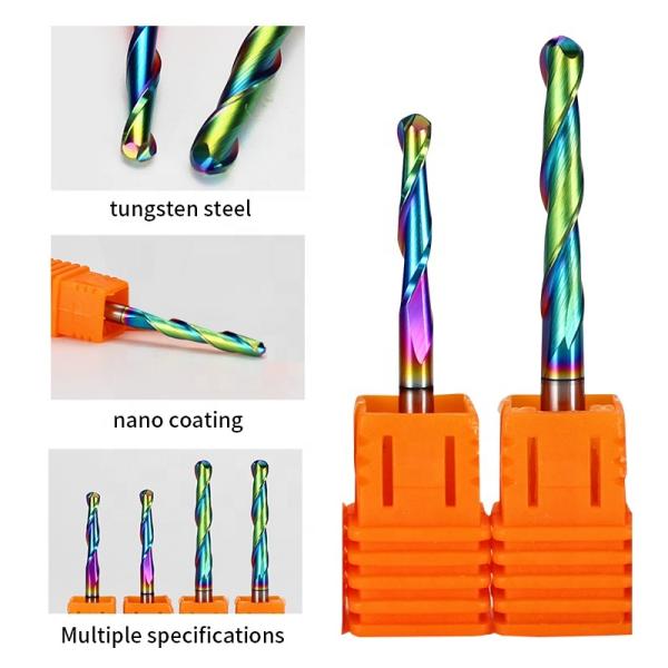 YingBa Manufacturer Solid Carbide 2 Flutes Ball Nose Router Bits for Wood Milling Cutter