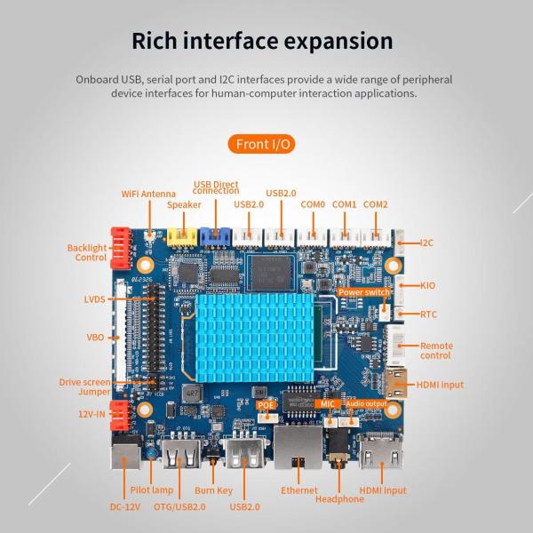 H-T972 Smart HMI Mainboard Standard 16GB EMMC Standard 51Pin 4K LCD screen cableVGA interface