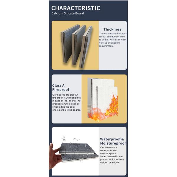 Modern Apartment High Strength Waterproof Fireproof Calcium Silicate Board for Design
