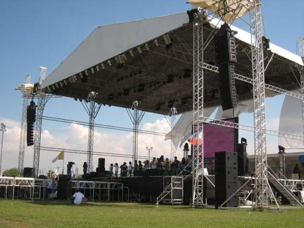 Outdoor Easy Assembly 	Aluminium Lighting Truss Portable Event Square Led lightweight lighting truss