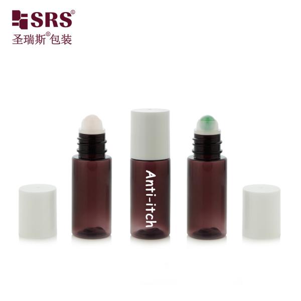 PET18-15ml 20ml Recyclable Plastic PET Plastic Container With Glass Roller Bottle For Liquid