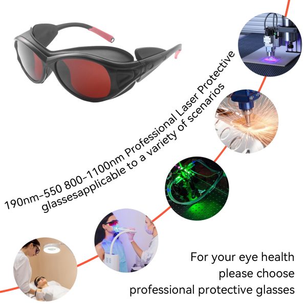 LASER SAFETI GLASSES laser protection glasses laser eye protection laser protect glasses 190-550nm 800-1100nm OD7+ laser saftey glasses laser protect glasses ipl safety glasses laser level glasses