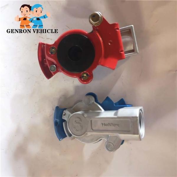 Trailer Parts Standard Straight Mount Gladhand Aluminum Glad hand with Supply line and Control line