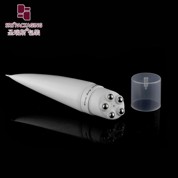 PE Cosmetic Squeeze Tubes D40mm With Slanted Surface 5 Roller Ball Mouth Filling