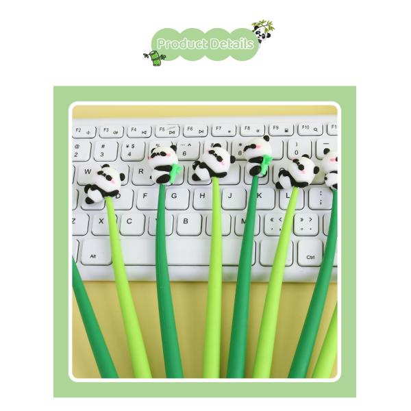 0.5mm Cute Panda Creative Gel Ink Pen Student Stationery Silicone Gel Pen