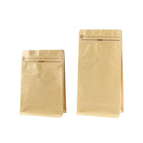 Eight-sided zipper bag flat bottom black aluminum foil k bags stand up pouches for air valve coffee bean wholesale