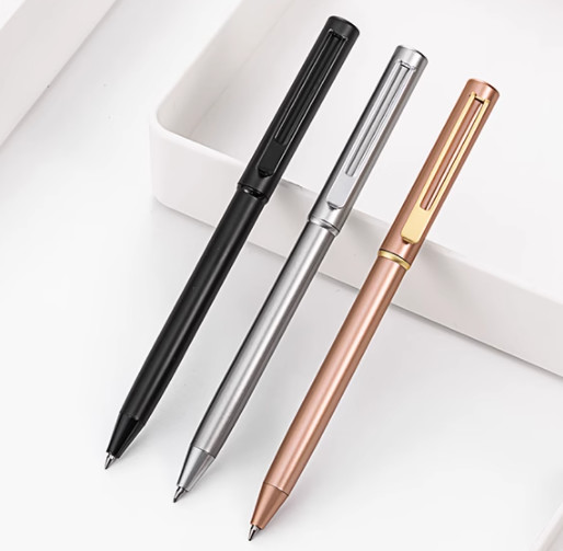 Metal pen Rotating signature pen high-end touch rotating school pen student stationery business metal pen with logo