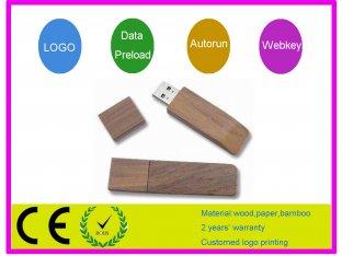 Memoria USB de madera AT-101O de la forma cuadrada