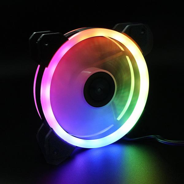 RGB electrical Cooling Fans for PC computer case with RGB LED lights CPU Cooler Fan 120mm RGB Fan cooler with Controller remo