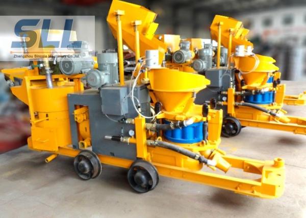 Customized Color Portable Shotcrete Machine With Cement Mixer / Hose Pump