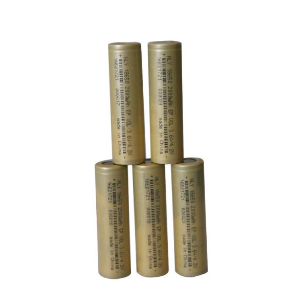 Electric Scooter 2000mAh Li Ion Cylindrical Battery Cells 3.6V 18650