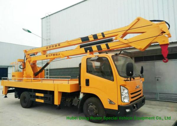 JMC Knuckle Boom Truck Mounted Aerial Work Platform , 18 Meter Bucket Lift Truck